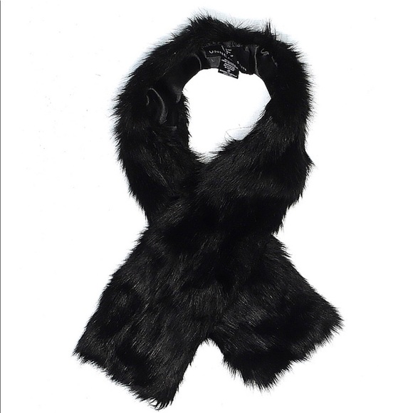 UNREAL FUR Black Stole Faux Fur Wrap Scarf - Picture 4 of 14